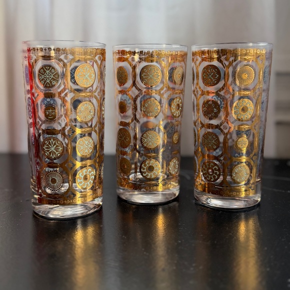 Vintage Culver Ltd. high ball glasses set of 3 signed - Picture 7 of 13